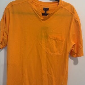 Good Man Brand Orange Short-Sleeve Pocket V-Notch Tee Shirt